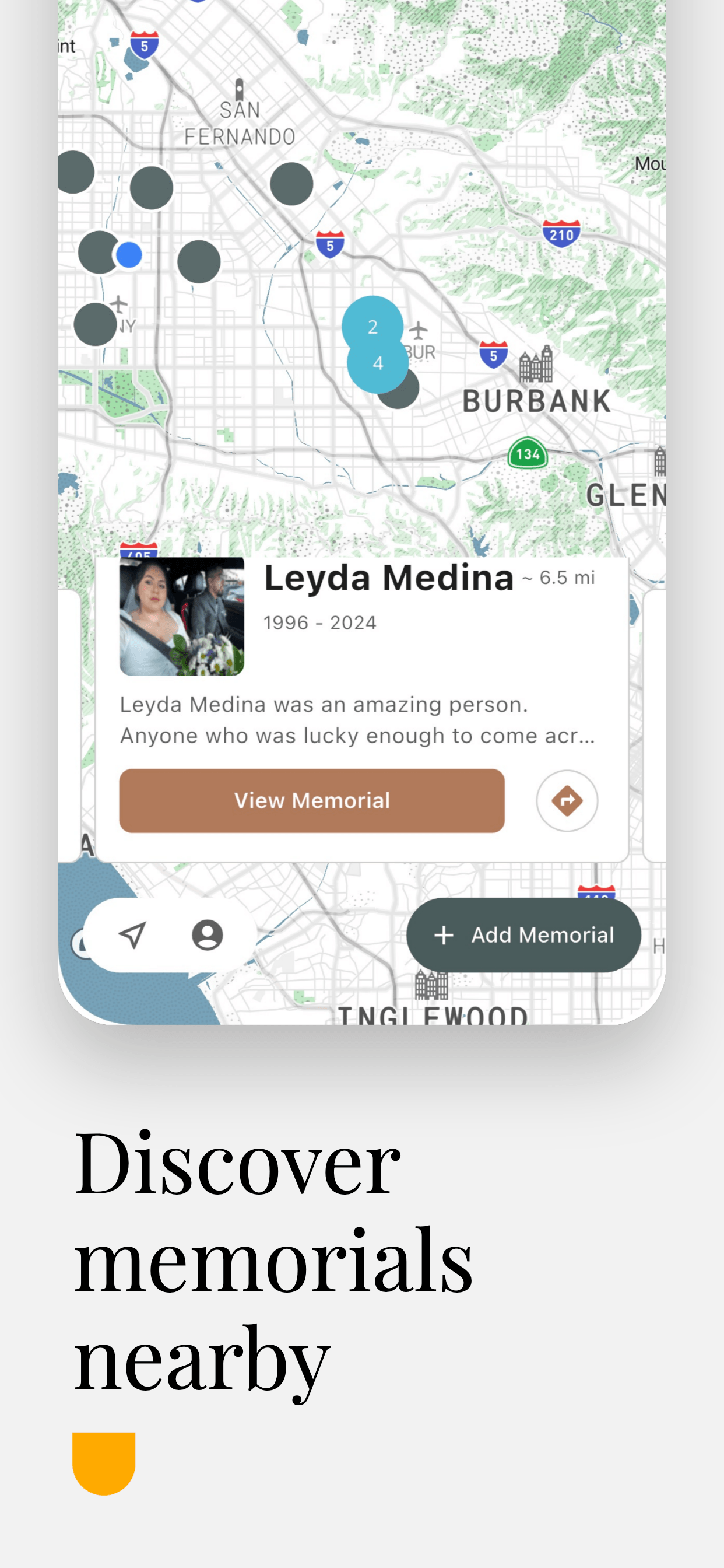Discover memorials nearby