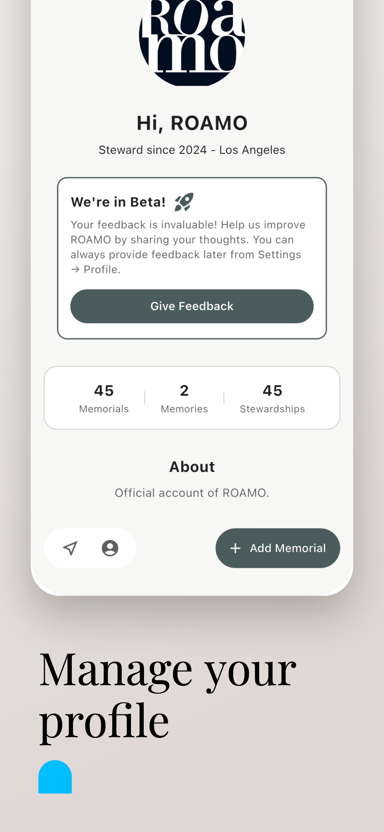 Manage your profile